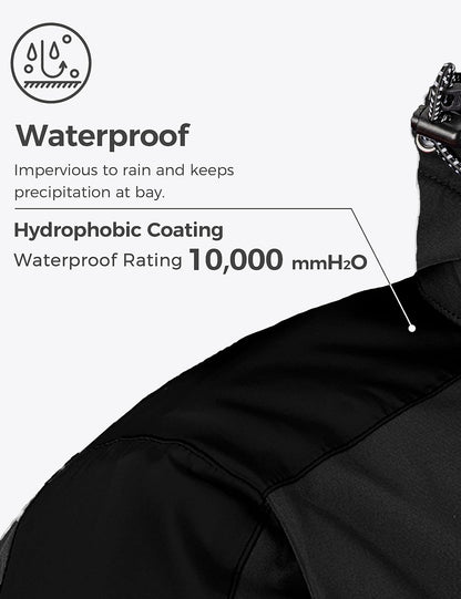 Men'S Mountain Waterproof Ski Jacket Warm Winter Snowboarding Jacket Snow Rain Coat